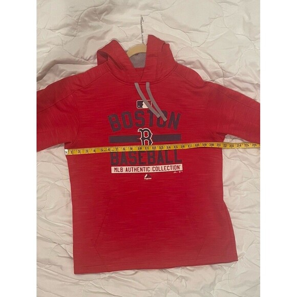 Boston Red Sox Majestic Field Therma Base Hoodie Hooded Sweatshirt Men’s Large - Picture 10 of 12